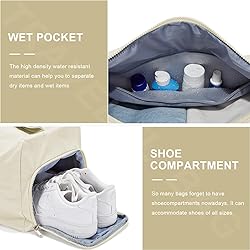 Small Gym Bag with Shoe Compartment, Workout Sport