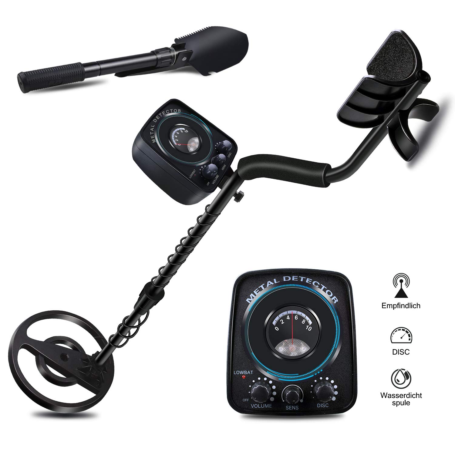 Metal detector Luce a LED GAOPAN Metal Detector Rilevatore di Metalli