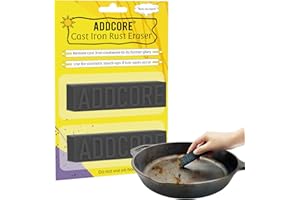 WZPORZST Rust Eraser, Premium Rust Remover for Cast Iron Pans, Knives & Tools, Hard Anodized Cookware and Other Pots, Remove Rust from Any Metallic Surface - 2 Pack