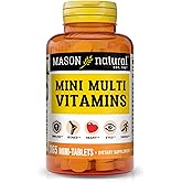 MASON NATURAL Mini Multi Vitamins, Vitamins A, C, D3, E, B1, B2, B3, B6, B12, Folate and Calcium for Overall Health, 1 Year Supply