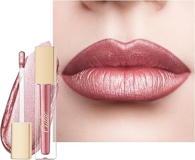 Oulac Rose Diamond Lip Gloss Metallic Pink 4.5ml MD04 Vegan Glitter
