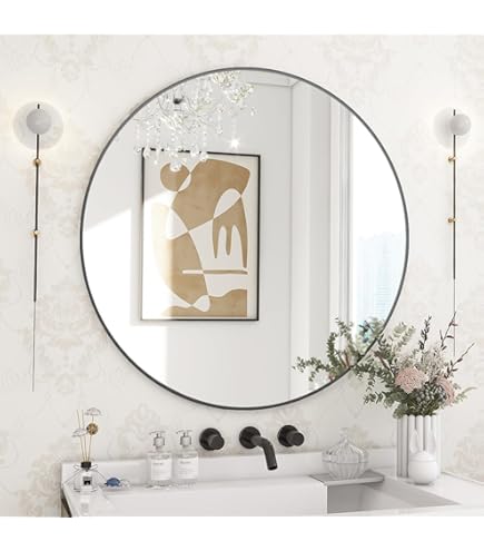 Triangle Wall Mirror Brass Border Frame Geometric / Large