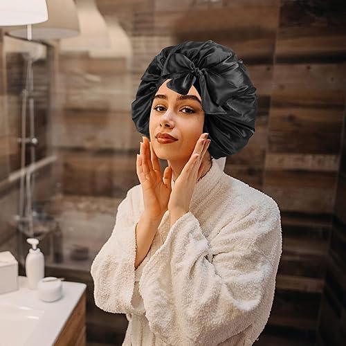 AMMON Satin Bonnet Silk Bonnet for Sleeping Jumbo Size Hair