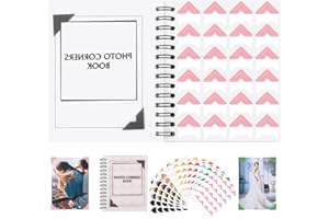 GOONAVI 15 Sheets 360 PCS Multicolor Acid-free Photo Corners Notebook, Self-Adhesive Photo Corners for DIY Photo Album Journal, Photo Corner Stickers for Trip Journal Memory Book