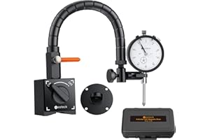 Neoteck 0-1"/ 0.001" Dial Indicator with 13.5" Flexible Arm 176lbs Max Pull Magnetic Base Dial Indicator Set Widely Used in 3