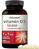 NatureBell Vitamin D3 50,000 iu with K2 200