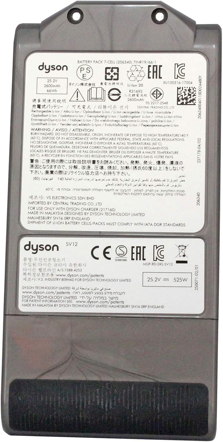 Dyson Rechargeable Battery With Screws For V10 Sv12 Cyclone Animal Absolute Total Clean Vacuum Cleaners Amazon De Kuche Haushalt