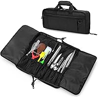 SAMDEW Chef Knife Bag, Professional Chef Knife Case with 17 + 6 Utensil Slots, Portable Knife Set Carrier for Chef Knife Stor