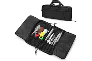 SAMDEW Chef Knife Bag, Professional Chef Knife Case with 17 + 6 Utensil Slots, Portable Knife Set Carrier for Chef Knife Stor