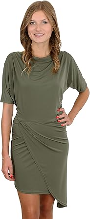 john zack short sleeve wrap dress