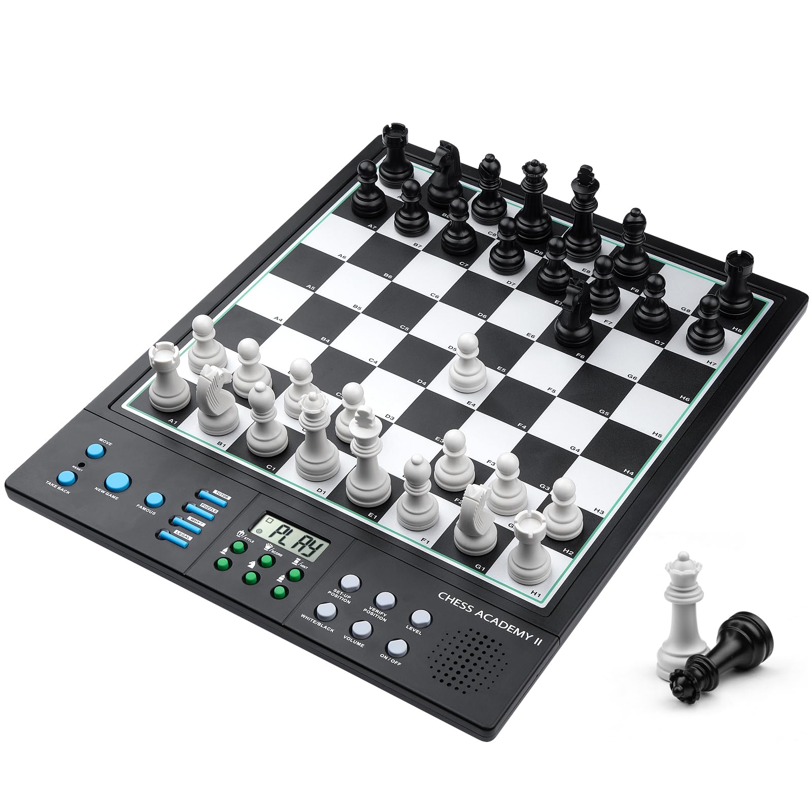 Photo 1 of LC2B Advanced Electronic Chess Set with ELO 2200+ Engine & Talking AI Tutor, Comfortable Size Electronic Chess Board Perfect for Chess Lovers, Smart Computer Chess Game Set with Strong Magnet(Black)