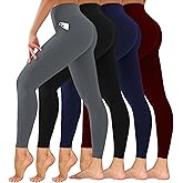 Dimore Leggings for Women with Pockets,Womens Workout Leggings High Waisted Yoga Pants for Tummy Control Gym