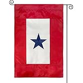 Flagolden Embroidered Military Service Garden Flag One Blue Star 12x18 Inch for Outdoor Double Sided Military Flags Durable Polyester Deployed Deployment Flag