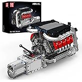 Mould King 10203 V8 Engine Building Blocks Sets, Build a Engine Model Kit That Runs, MOC Engineering Model Building Kit, 1169