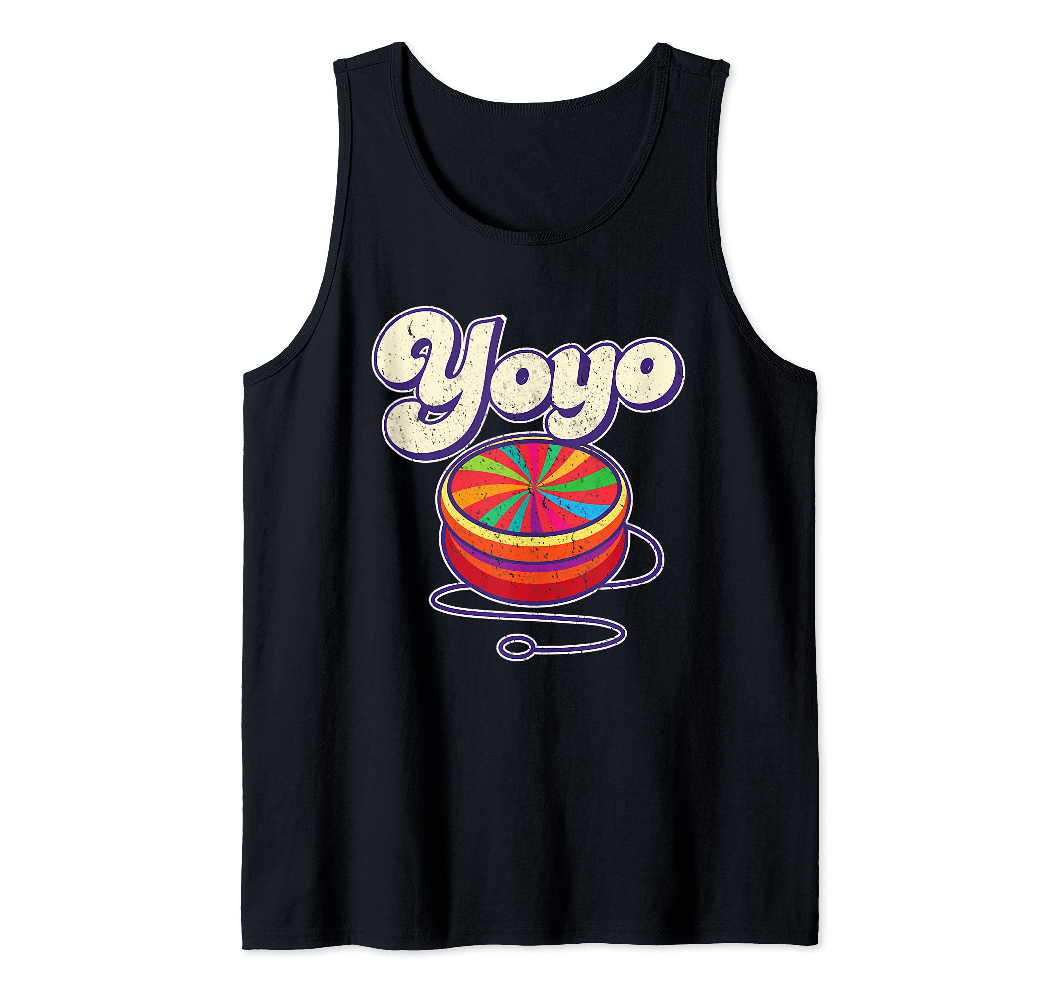 70's Yoyo Colorful Retro Vintage Toy I Awesome Yoyo Tank Top