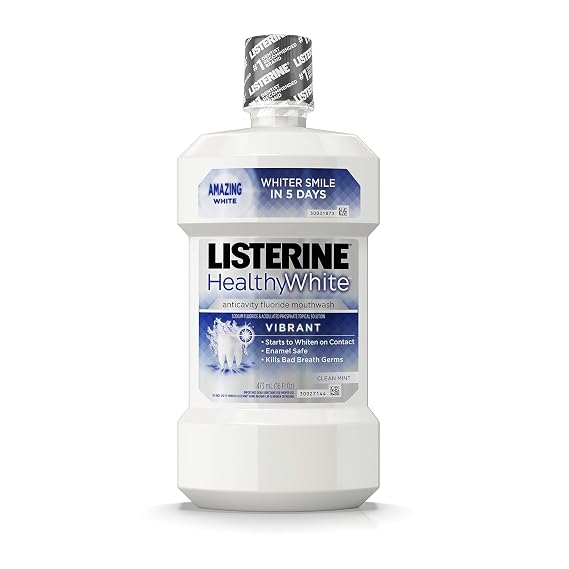 Listerine whitening anticavity vibrant mouthwash clean mint (312547425483)