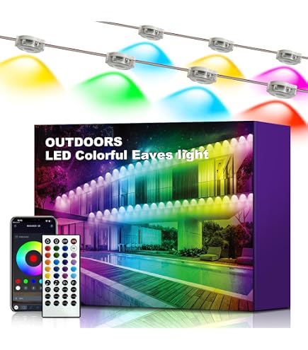 XINKAITE 500FT Permanent Outdoor Lights with 250 LEDs - Smart RGB+