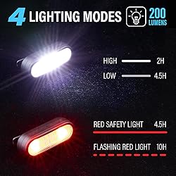 Running Light, 2 Pack Clip on Flashlight for