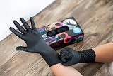 FRAMAR Black Nitrile Gloves Large 100 Count Disposable Non Latex view 7