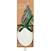 Mud Pie Christmas Ornament, Merry, 4 1/2" x 3 1/2"