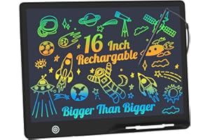 LCD Writing Tablet,16 Inch Colorful Screen Rechargeable Doodle Board Toddler Educational Toys for 3 4 5 6 Years Old Boys Girl
