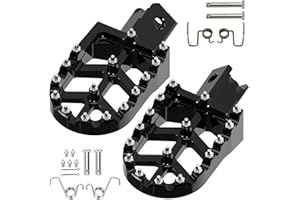 RZEOZU CNC Wider Anti-slip Mini Bike Foot Pegs Kit Compatible with Coleman CT100U CC100X CT200U CT200U-EX BT200X Minibike Motorcycle CRF XR 50 70 125 Pit Dirt Bike Parts Accessories Footrest Aluminum