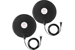 Dreyoo 2 Pack Bird Bath De Icer, 60w Submergible De Icer, Thermostatic Controlled Winter Water Heater Deicer for Bird, Chicken, Duck, Farm Trough, Design Patent Product