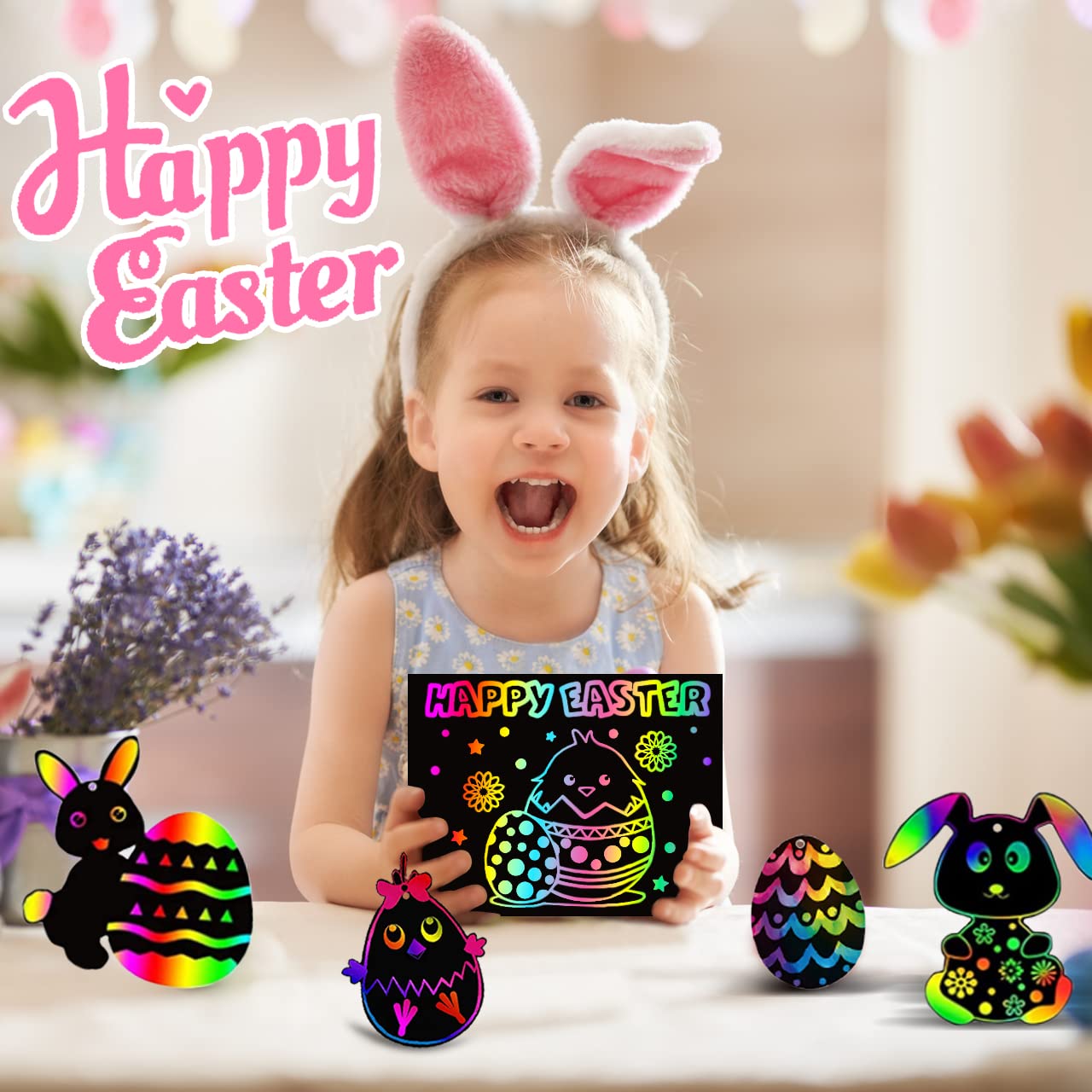 ZMLM Scratch Rainbow Art Paper Set - 100Pcs Magic Scratch Off Art Craft Supplies Kits for Kids Girls Boys Black Scratch Notes Sheet Doodle Pad for Fun DIY Toy Party Favors Christmas Birthday Gift