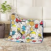 Franco Collectibles® Peanuts® Charlie Brown, Snoopy, Lucy & Gang Super Soft Cozy Plush Throw Blanket, 40 in x 50 in, (Official Peanuts® Product)