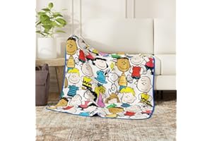 Franco Collectibles® Peanuts® Charlie Brown, Snoopy, Lucy & Gang Super Soft Cozy Plush Throw Blanket, 40 in x 50 in, (Official Peanuts® Product)
