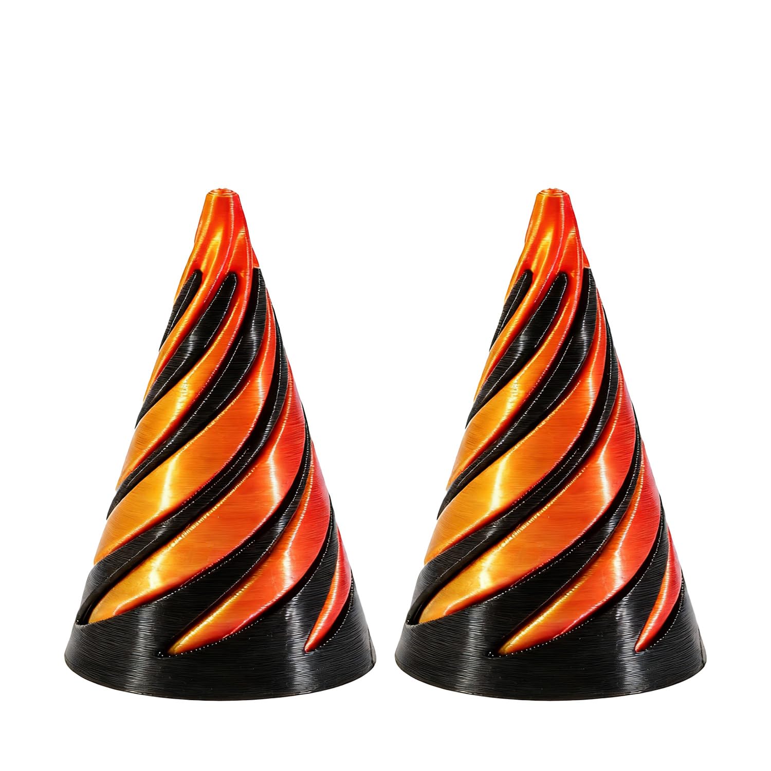 2 PCS Impossible Cone Fidget Toys, 3D Printed Spiral Cone Toy, Impossible Pyramid Passthrough Sculpture Fidget Toys for Kids and Adults, Desktop Decoration for Home Office Desk