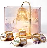 Funistree Candle Warmer Lamp with Dimmer 2 Bulbs 3-Pack Candles Gift Set