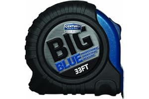 Century Drill & Tool's Big Blue Tape Measure - 33-Foot, Durable and Accurate Measuring Tape with Magnetic Tip for Easy Use, Perfect for DIY and Professional Projects