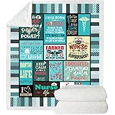 Nurse Gifts Soft Warm Nurse Gifts for Women Throw Blanket,Gifts for Nurses,Nurses Week Gifts,Soft Fluffy Sherpa Warm Throw Blankets for Bed, Office and Couch (H2,130cm x 150cm(51'' x 59''))