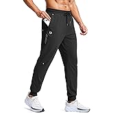 G Gradual Men's Joggers with Zipper Pockets Athletic Workout Gym Pants Stretch Running Track Jogging Sweatpants for Men