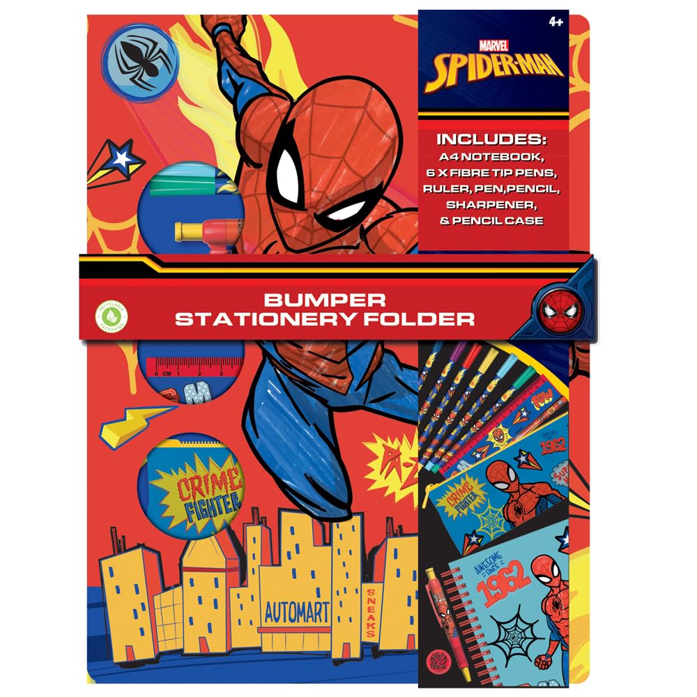Design Group Creative Kids Craft Set Spiderman Bumper Stationery Folder