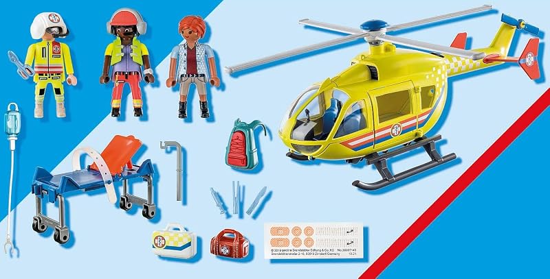 71203 Hélicoptère de Secours - City Life - Les Secours - Intervention en Haute Montagne avec des équipements de Secours - City Action Ville & Métiers - Dès 4 Ans
