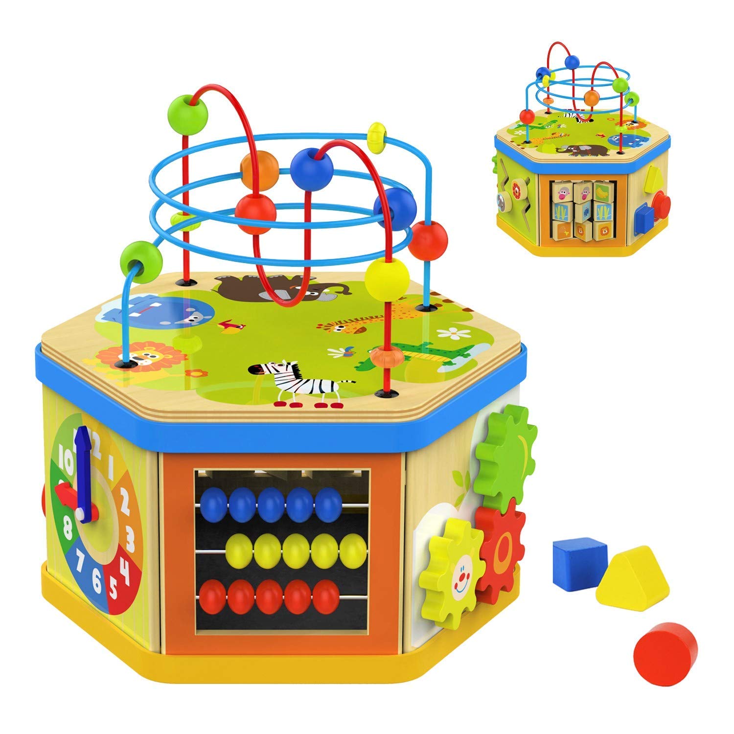  Pbox Activity Cube Toys Baby Educational Wooden