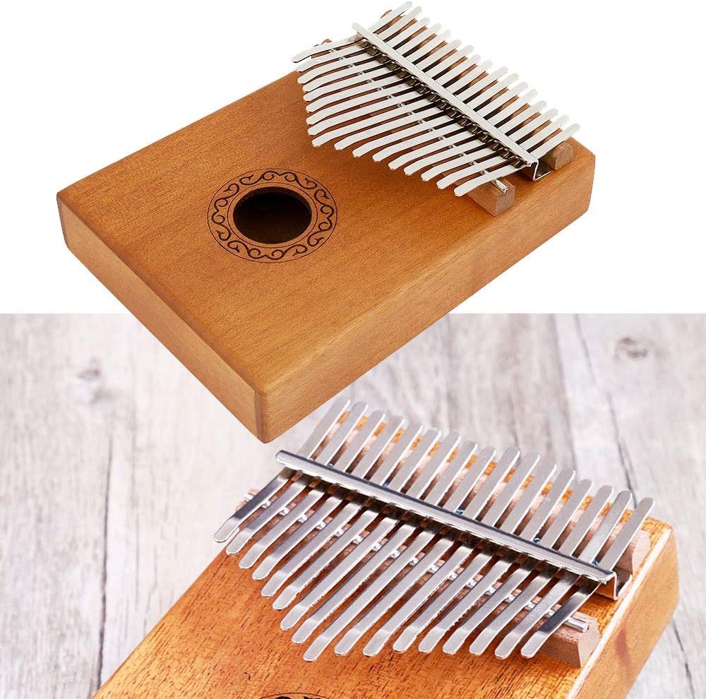 Kalimba 21 Tasti In Acrilico Trasparente Rosa - Pianoforte Per Pollice Con Custodia EVA, Martello E Adesivi Per Principianti - 3