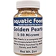 Aquatic Foods Inc. Golden Pearls 5-50 Microns (Powder) Newly Hatched Fry and Babies of Shrimp, Axolotls, Discus, Cichlids, Catfish, Tetras, Angel Fish, Guppies, Bettas, Corals, Reefs - 2oz Bottle