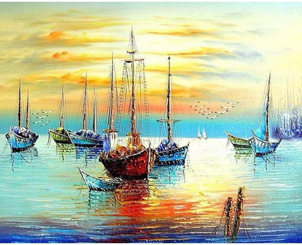 SGYYCZ 1000 Piece Wooden Puzzle The hustle and bustle of the sea 75X50CM Puzzles Toys for Adult kids Best Home Decoration