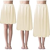 Coucoland Half Slips for Under Dresses - 3 Pieces Shirt Extenders Elastic Waist Underskirt Comfortable Adjustable Half Slip