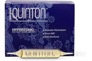 Quicksilver Scientific Original Quinton Hypertonic Solution - Sea Water Hydration - Liquid Minerals with Electrolytes for Muscle Recovery, Stamina+Mineral Replenishment (30 Single Serving Glass Vials)