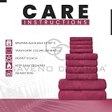 GC GAVENO CAVAILIA Towels Bale Set 10pc 100% Egyptian Cotton Deep Red view 4