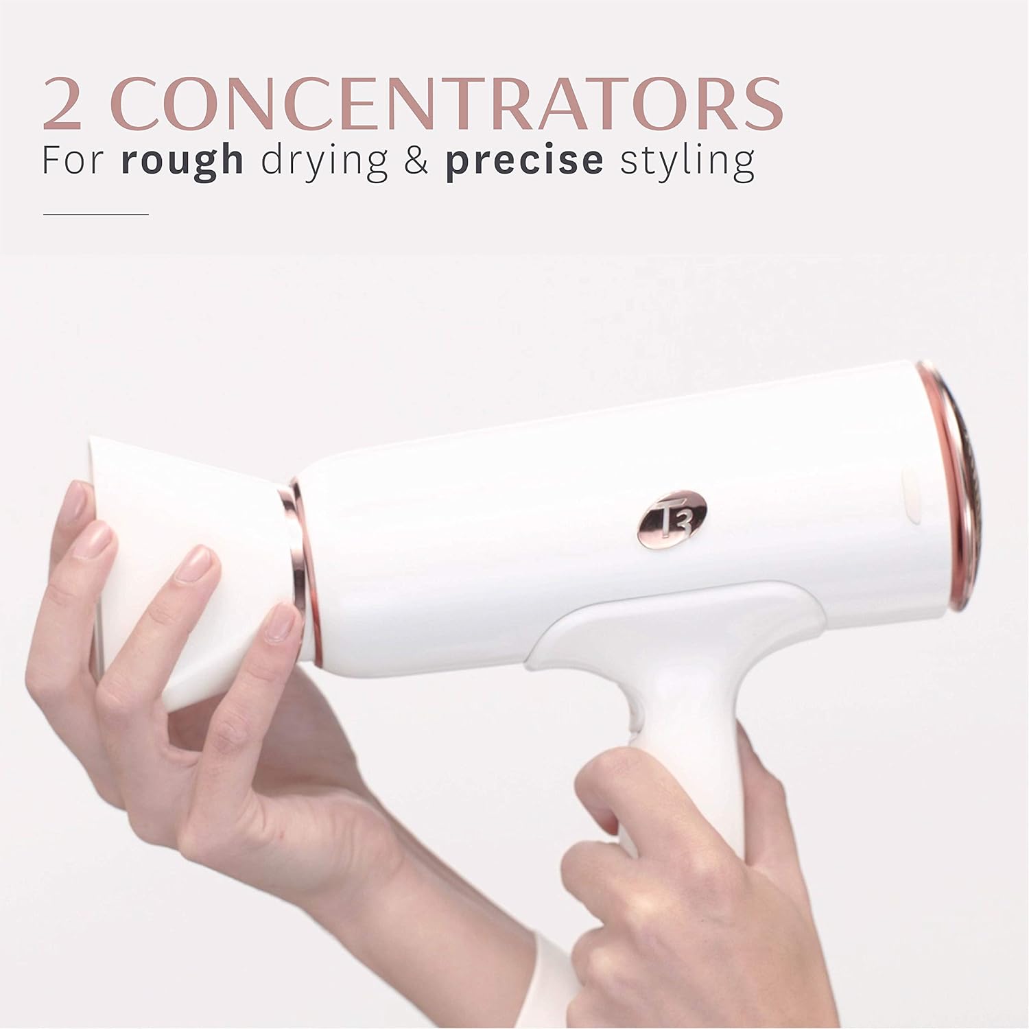 T3 - CURA Hair Dryer | Digital Ionic Professional Blow Dryer | Fast Drying, Volumizing Wide Air Flow | Frizz Smoothing | Multiple Speed and Heat Settings | Cool Shot: Premium Beauty