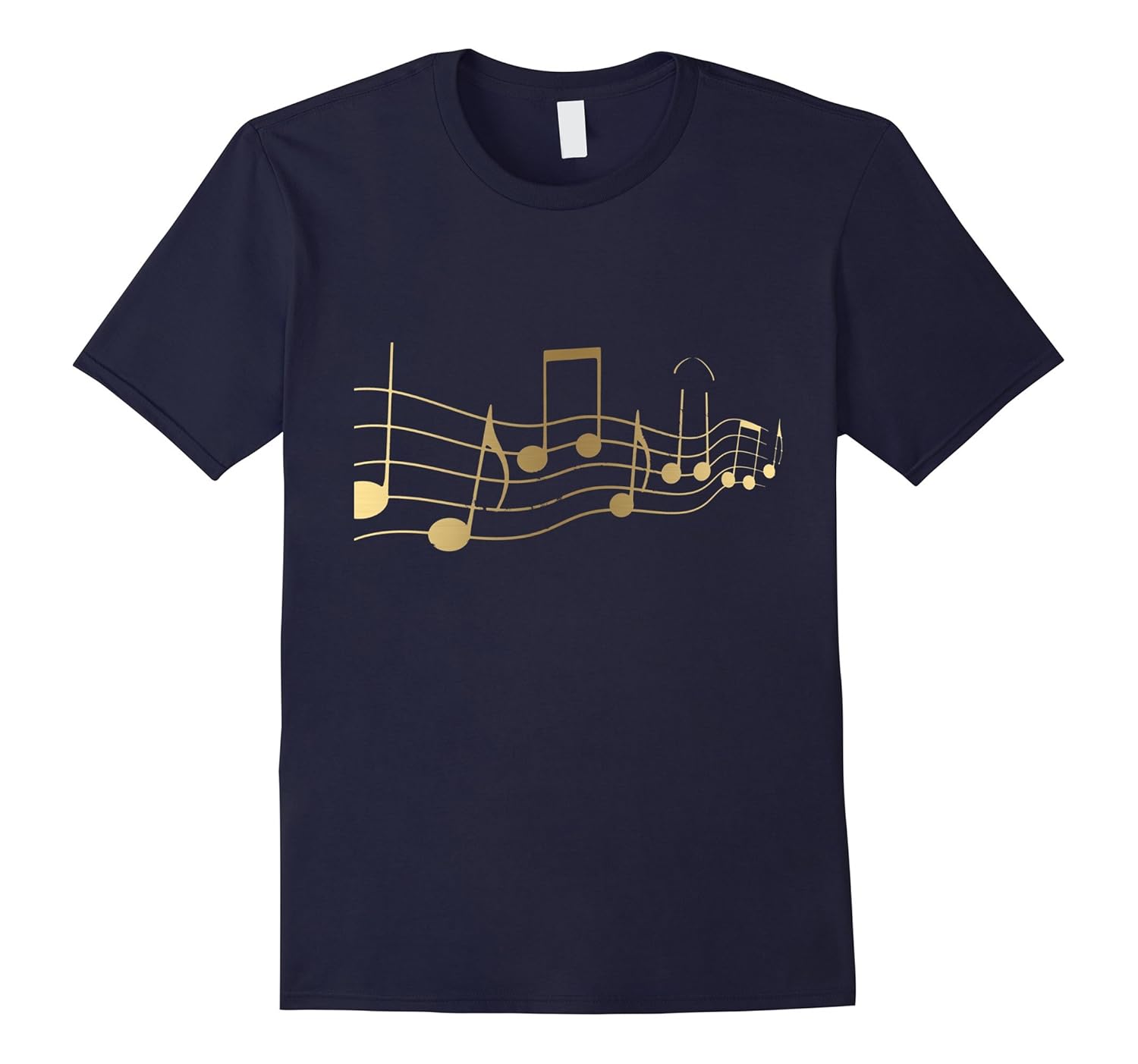 Funky Gold Music Treble Clef Musical Choir Note Band T-Shirt-ANZ