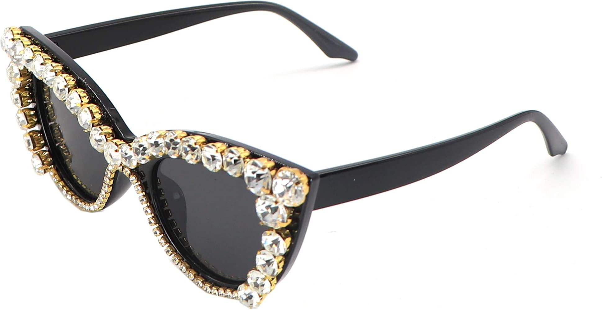 rhinestone swarovski crystal retro cat eye sunglasses