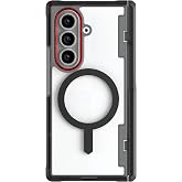 Ghostek Covert Clear Galaxy Z Fold7 Case with Built-in Kickstand, MagSafe and Full Hinge Protection Designed for 2025 Samsung Galaxy Fold 7 (8") (Smoke)