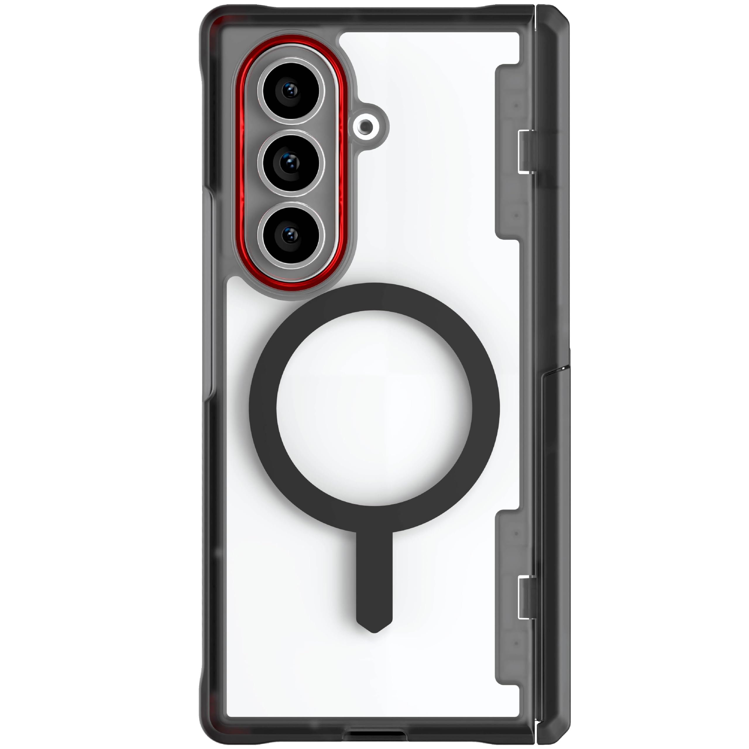Photo 1 of Ghostek Covert Clear Galaxy Z Fold7 Case with Built-in Kickstand, MagSafe and Full Hinge Protection Designed for 2025 Samsung Galaxy Fold 7 (8") (Smoke)