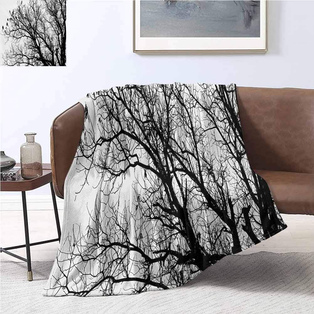 alisoso Nature Blankets 60x80 Inch Leafless Autumn Fall